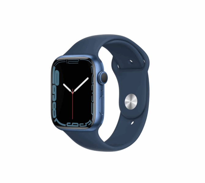 Smart Watch w/ Blue Aluminum Case